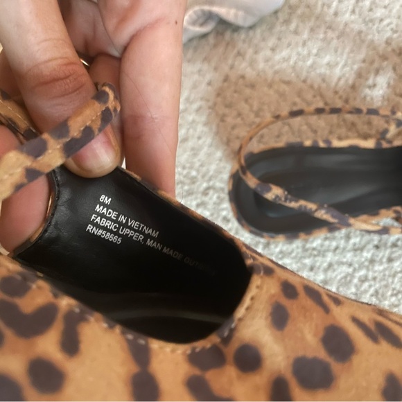 Open Edit Leopard Print Slingback Heels - Picture 2 of 3